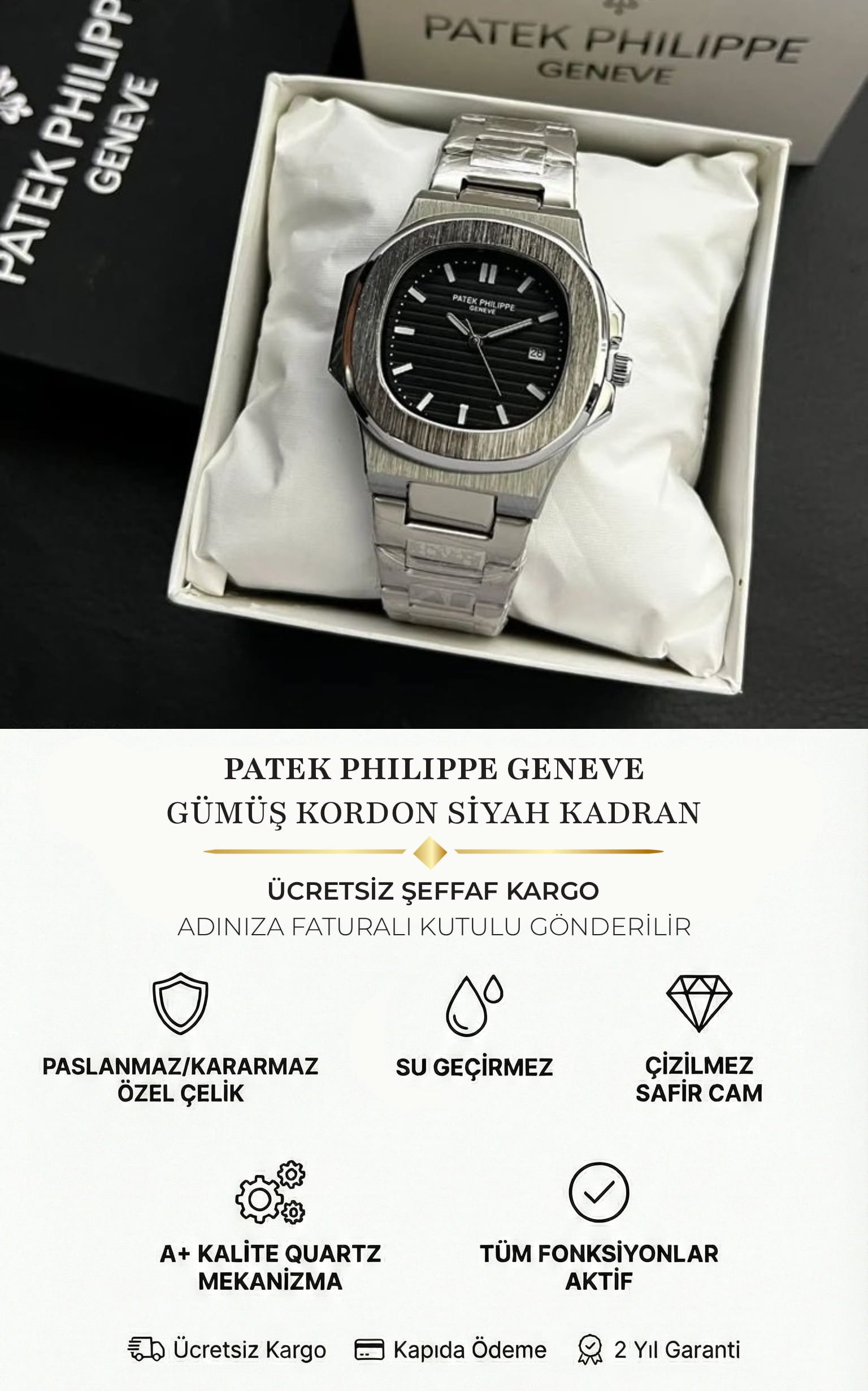 Patek Philippe Geneve Siyah